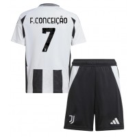 Juventus Francisco Conceicao #7 Fotballklær Hjemmedraktsett Barn 2024-25 Kortermet (+ korte bukser)